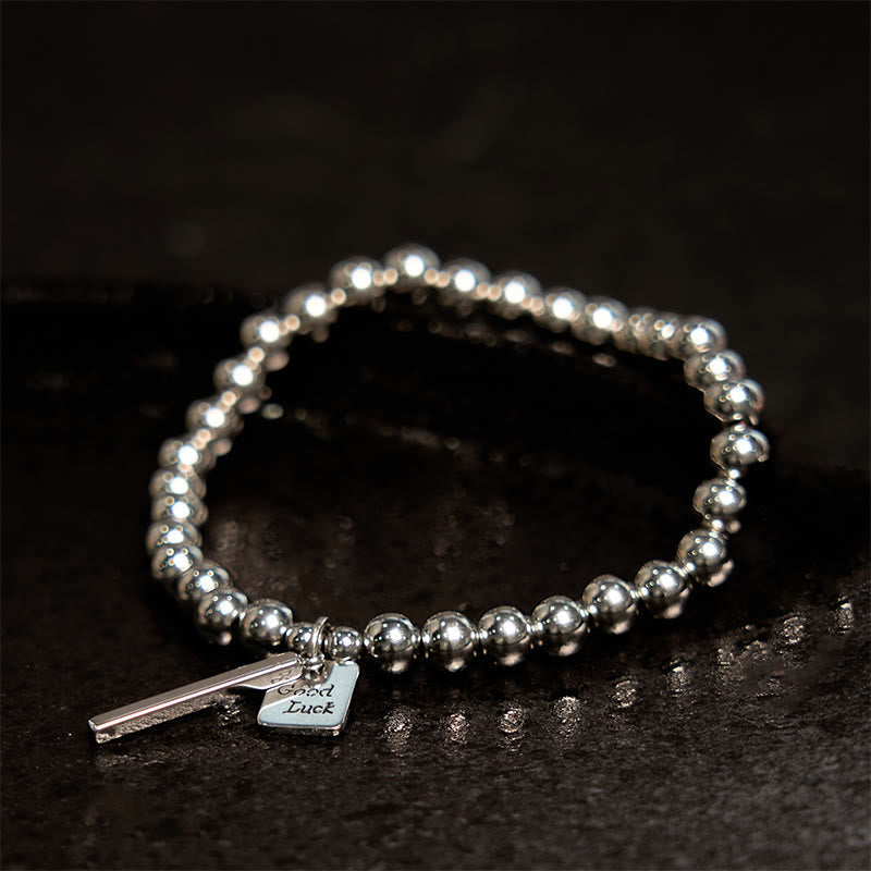 Fortune Jewel Titanium Steel Good Luck Balance Bracelet