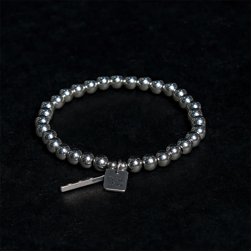 Fortune Jewel Titanium Steel Good Luck Balance Bracelet