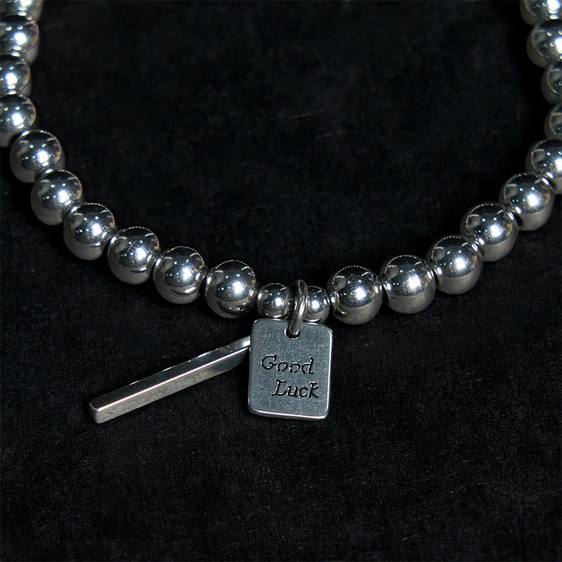 Fortune Jewel Titanium Steel Good Luck Balance Bracelet