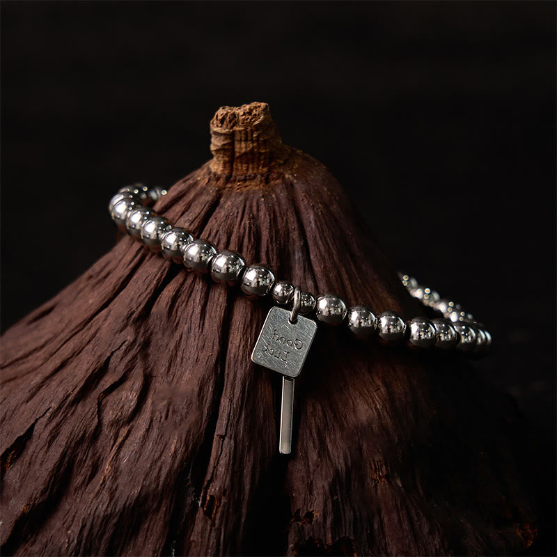 Fortune Jewel Titanium Steel Good Luck Balance Bracelet