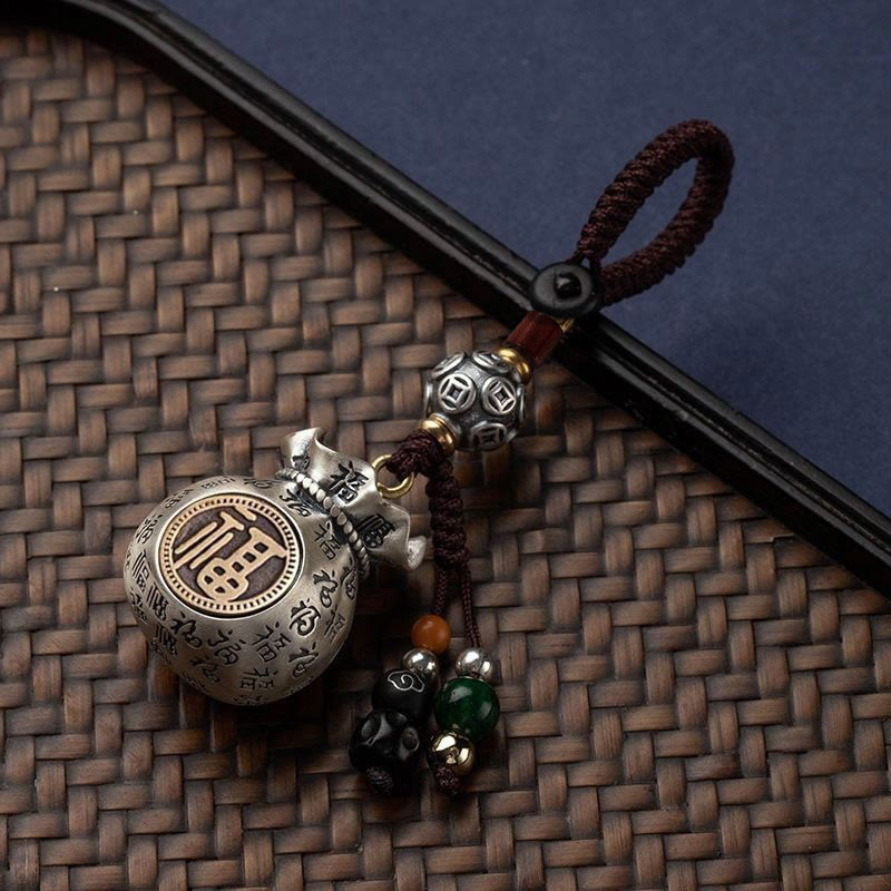 Fortune Jewel Fu Character Money Bag Making Money Every Day Fortune Key Chain