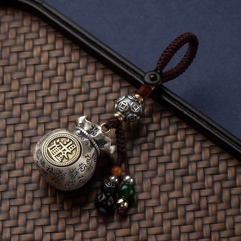Fortune Jewel Fu Character Money Bag Making Money Every Day Fortune Key Chain