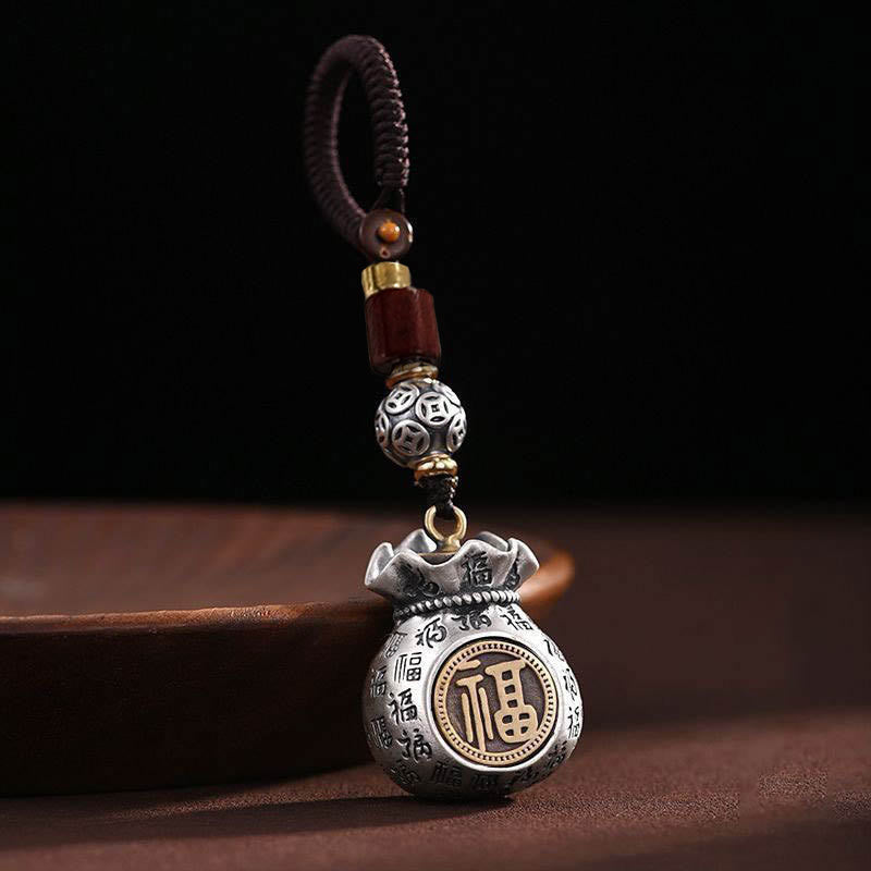 Fortune Jewel Fu Character Money Bag Making Money Every Day Fortune Key Chain