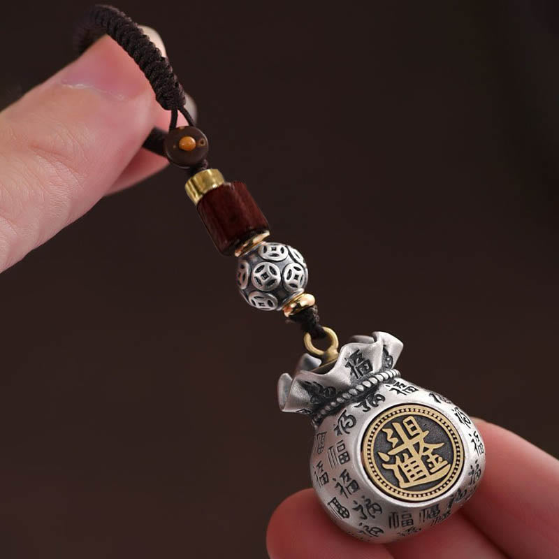 Fortune Jewel Fu Character Money Bag Making Money Every Day Fortune Key Chain