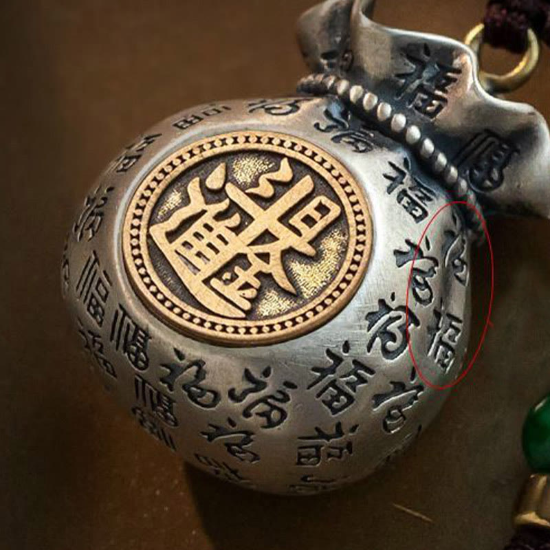 Fortune Jewel Fu Character Money Bag Making Money Every Day Fortune Key Chain