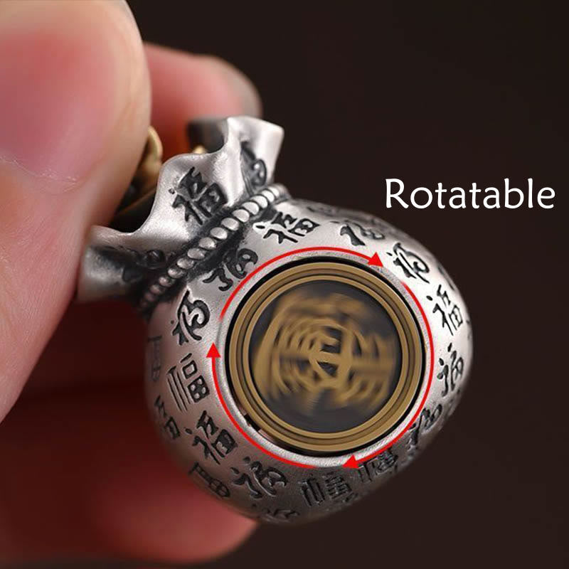 Fortune Jewel Fu Character Money Bag Making Money Every Day Fortune Key Chain