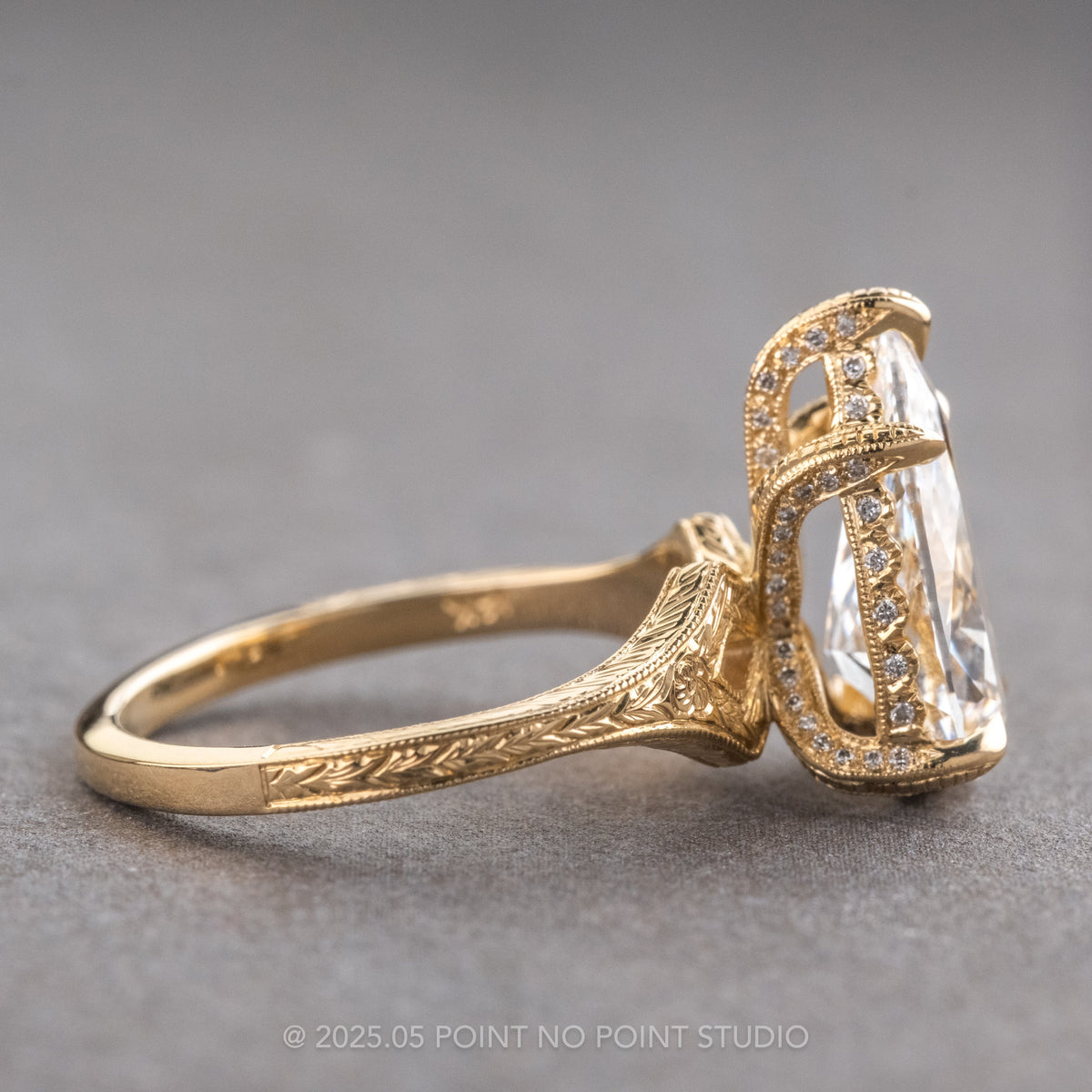 Pear Lab Diamond Engagement Ring, Faye Setting