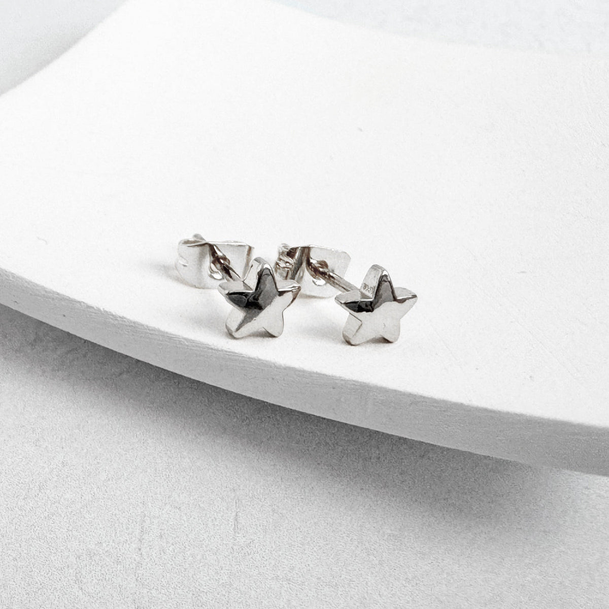 Star Stud Earrings in Silver