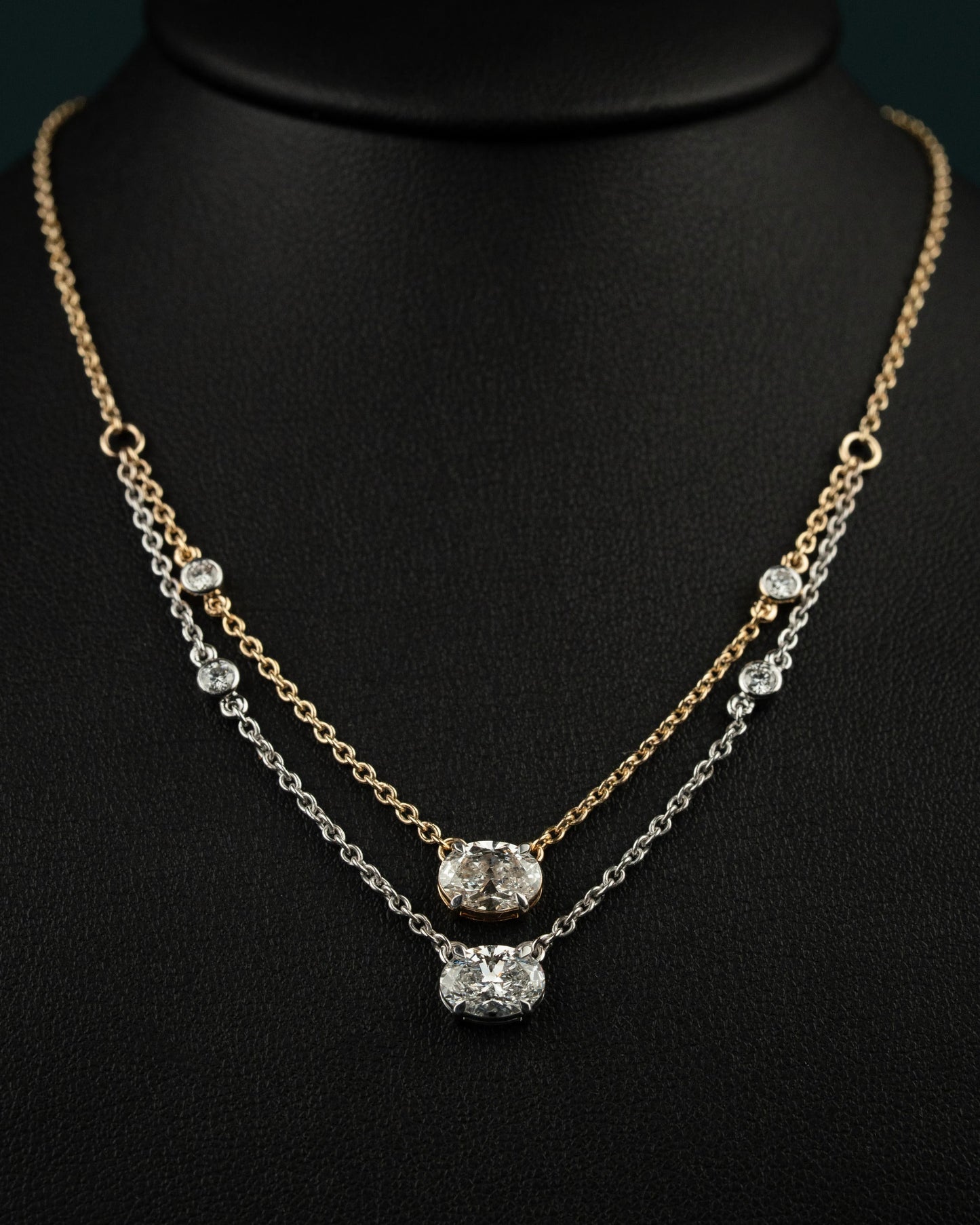 2.27 CTW Cushion Cut Lab-Grown Diamond Layered Necklace