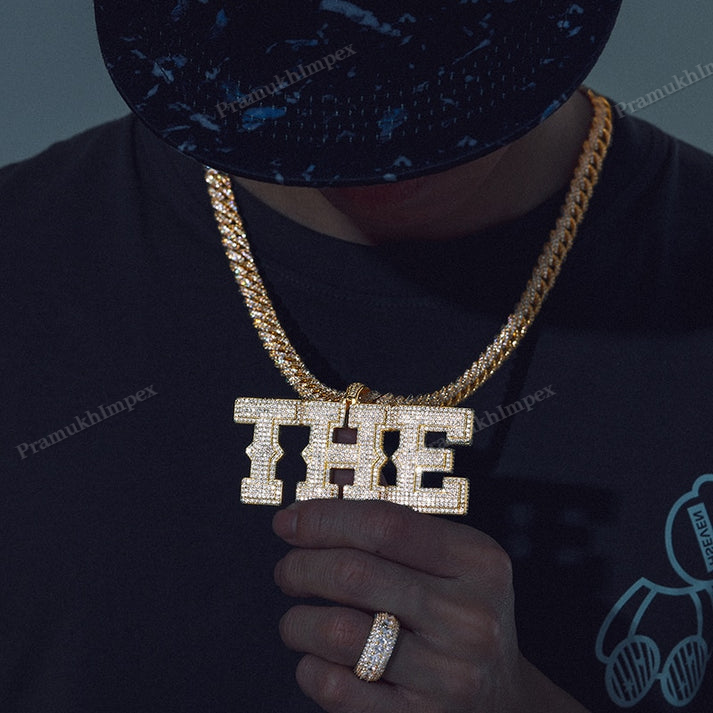 Hip Hop THE Moissanite Silver Pendant