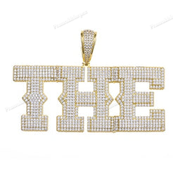 Hip Hop THE Moissanite Silver Pendant