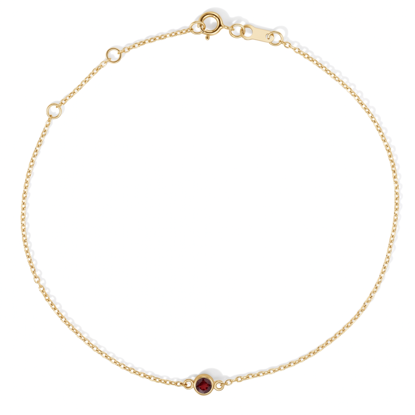 The Sol Bracelet | Natural Garnet | Cable Chain