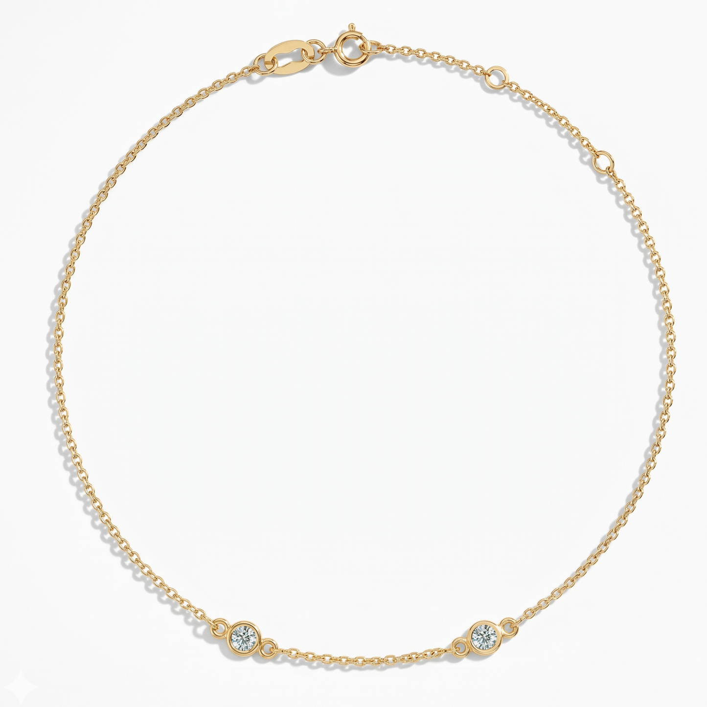 The Two Station Bracelet | Cable Chain