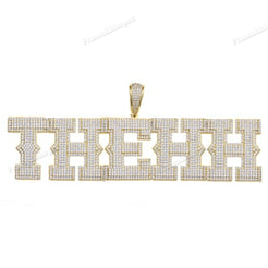 Hip Hop THE Moissanite Silver Pendant