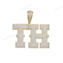 Hip Hop THE Moissanite Silver Pendant
