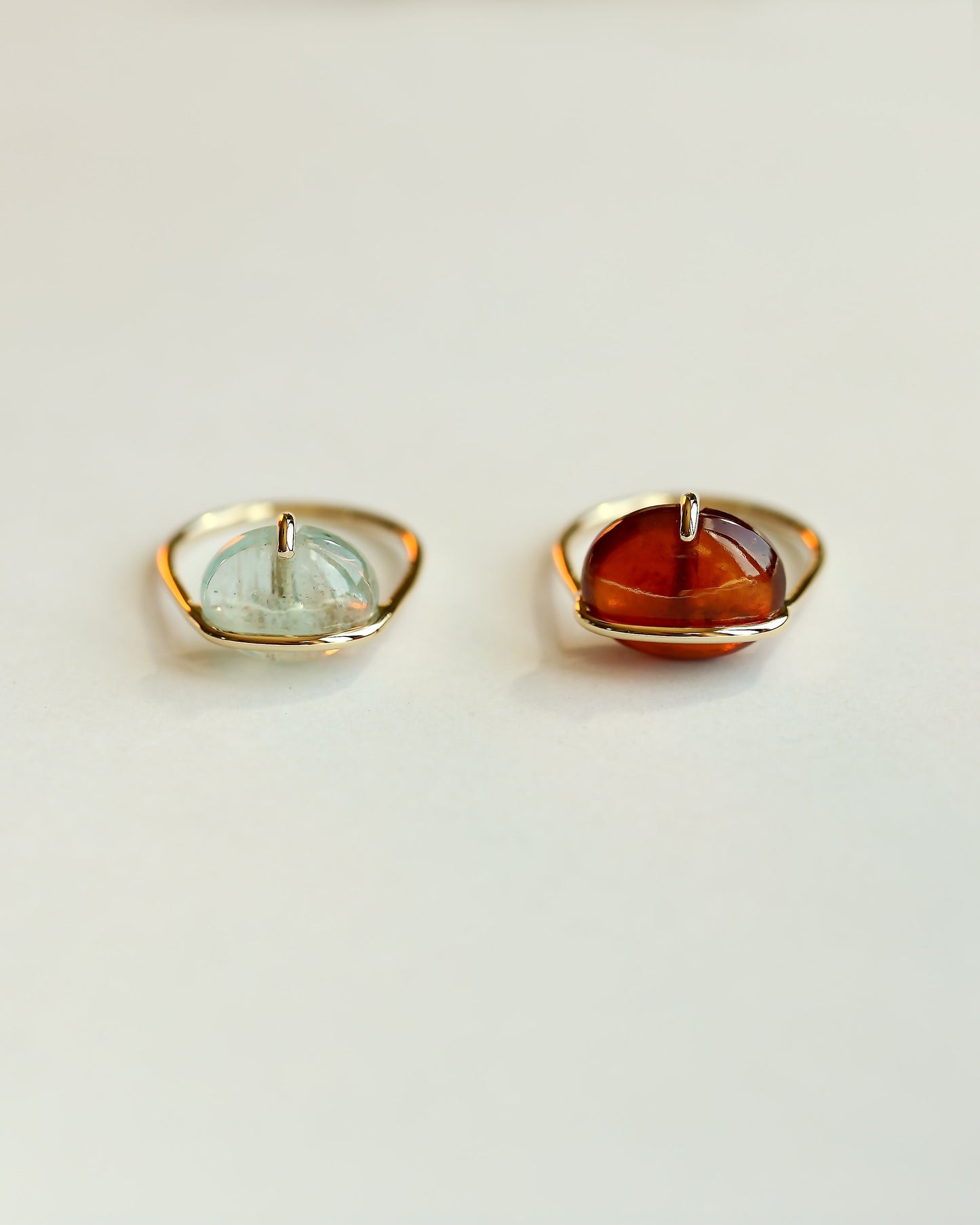 BANDED AQUAMARINE RING