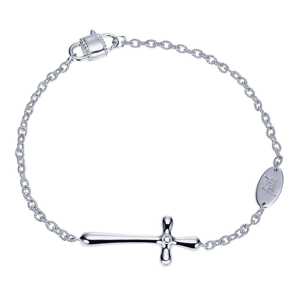 Sterling Silver Cross Bracelet