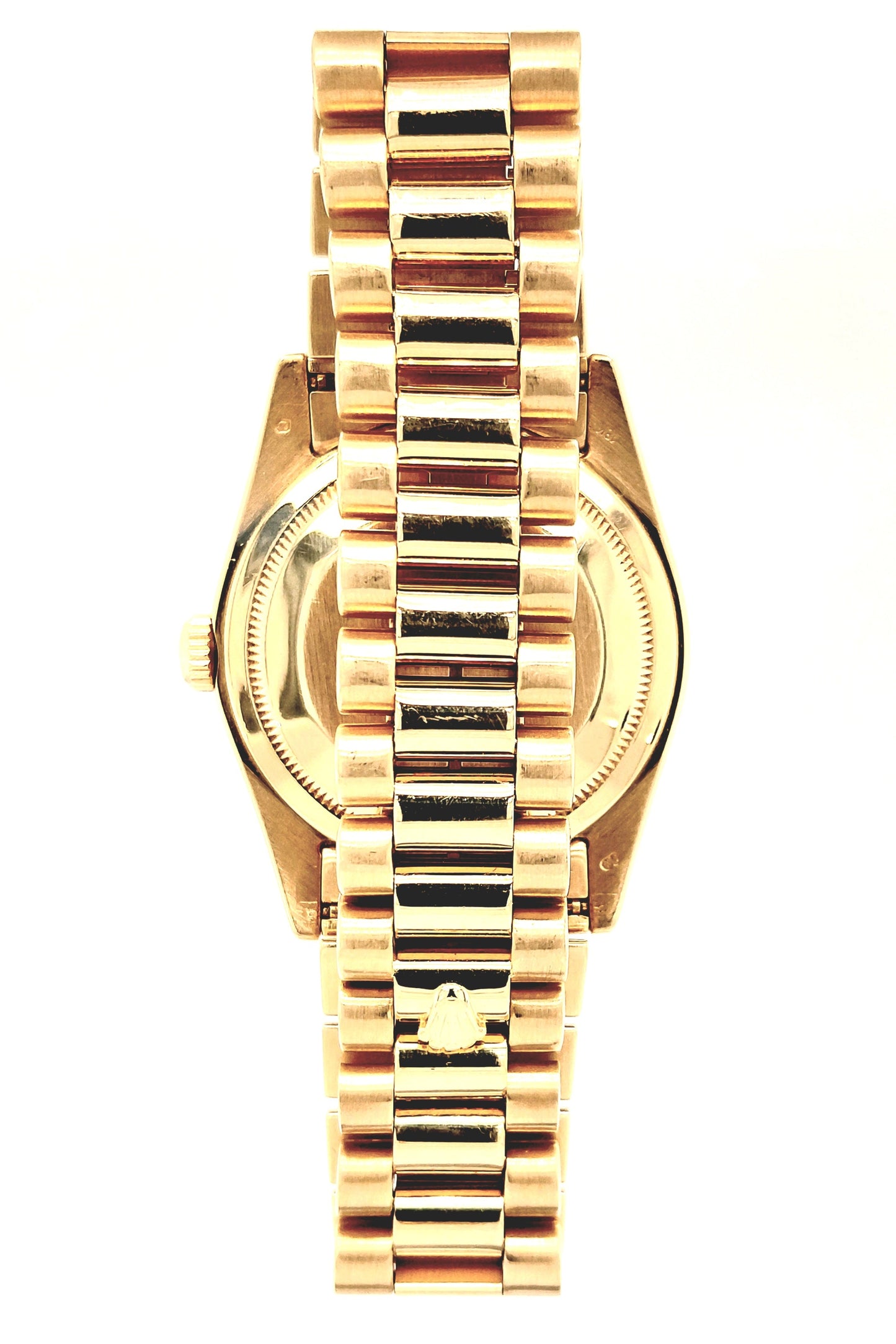Gent's 18KY Pre-owned Rolex President w/Custom Black 8/2 Diamond Dial and Diamond Bezel Dial Circa:2000