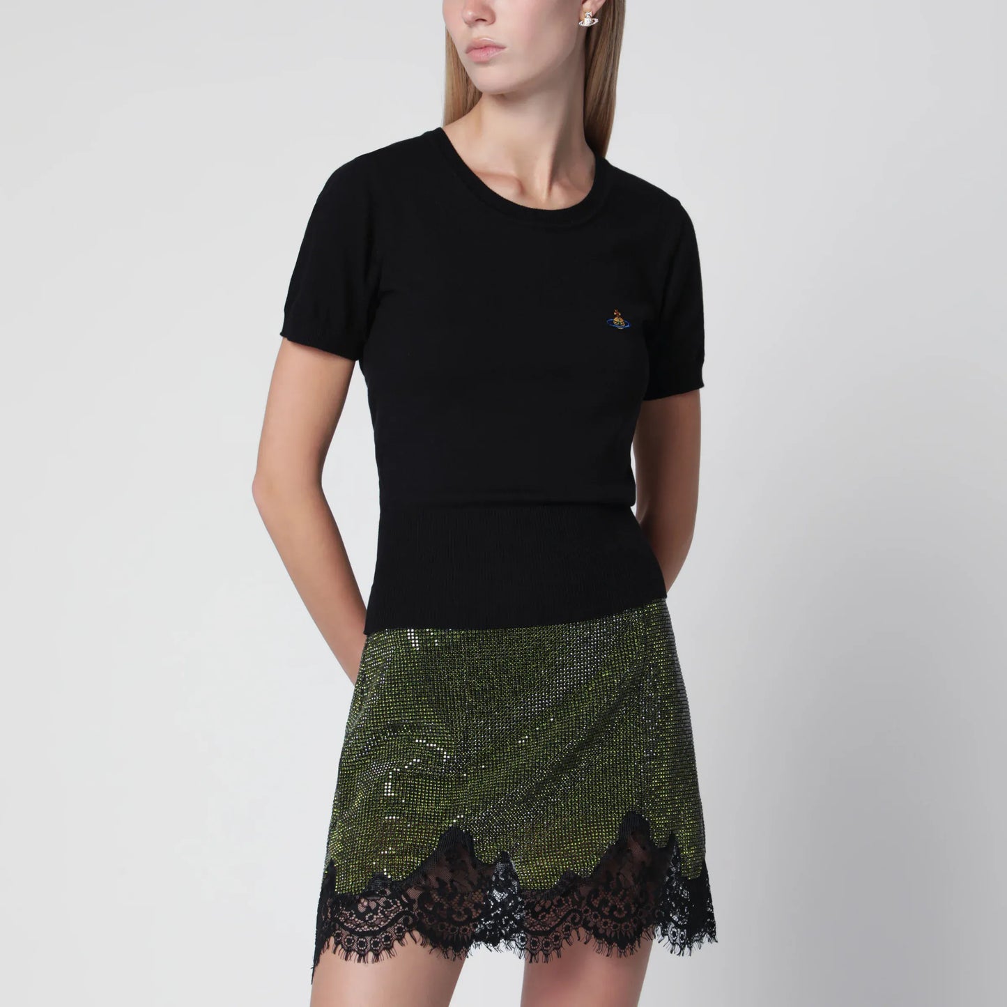 Vivienne Westwood - Bea knitted cotton and cashmere T-shirt in black