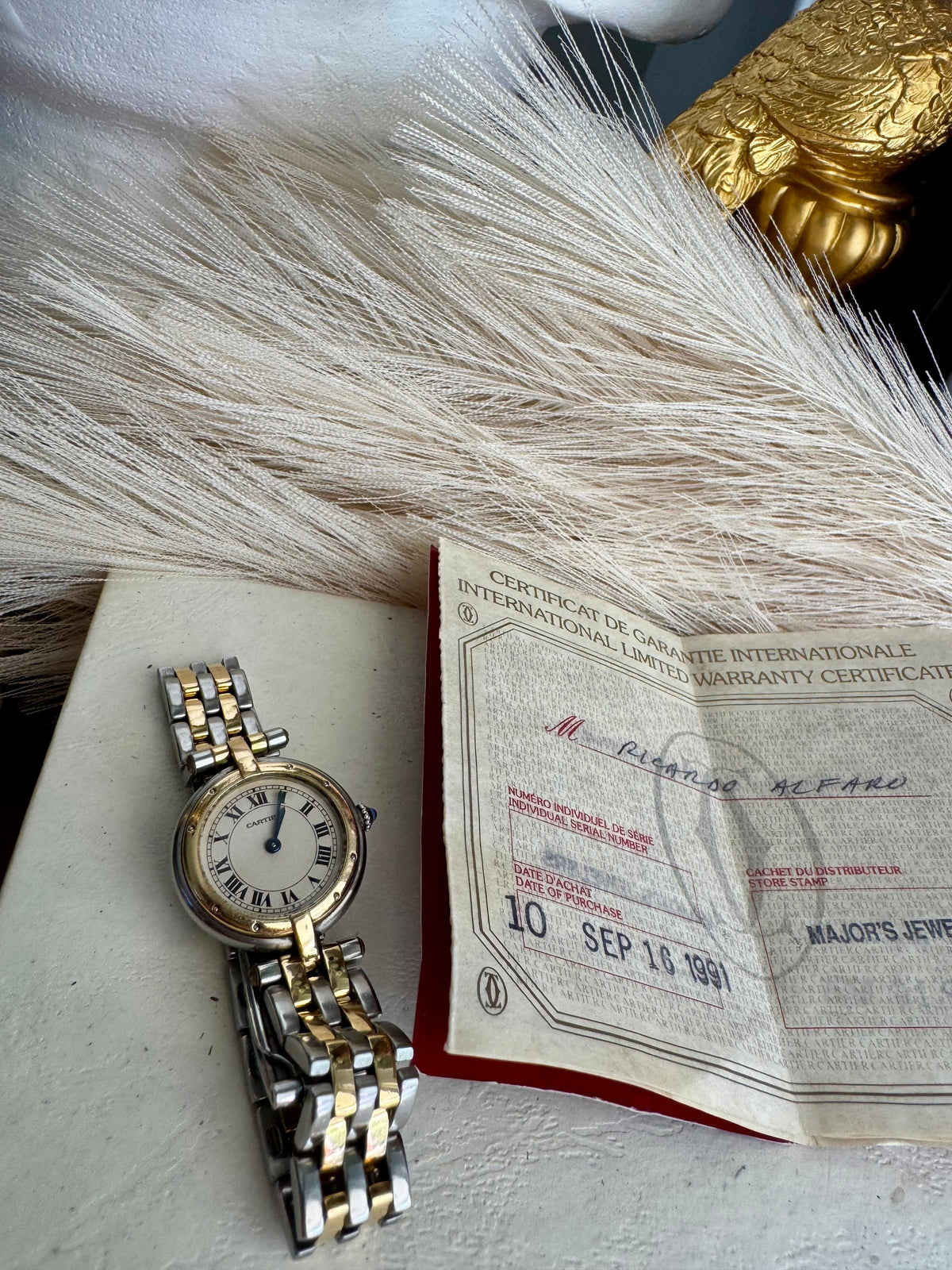 Vintage Cartier Panthére Vendome Two-Row Watch