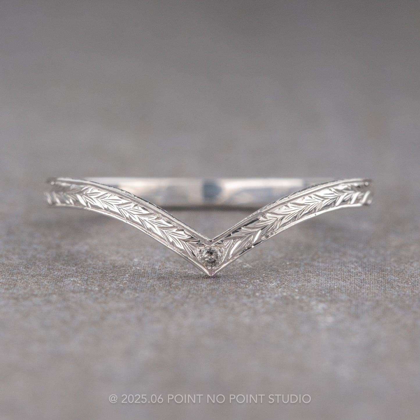 Viola Wedding Ring, 1 Salt and Pepper Diamond