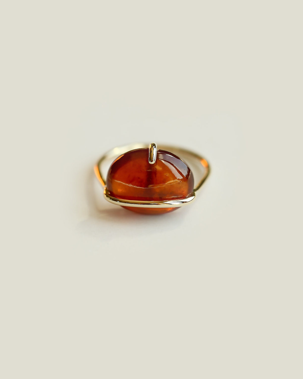 BANDED GARNET RING