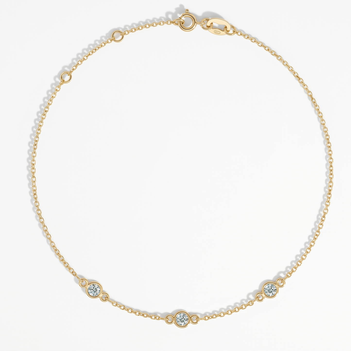 The Three Station Bracelet | Cable Chain