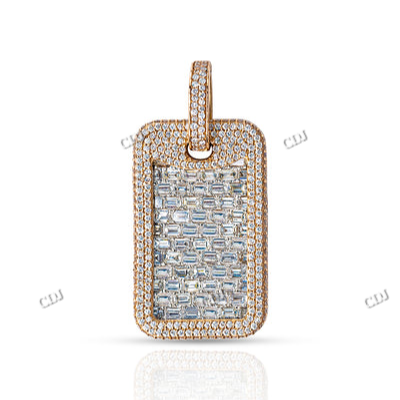 VVS Moissanite Silver Rose Gold Plated Hip Hop Pendant