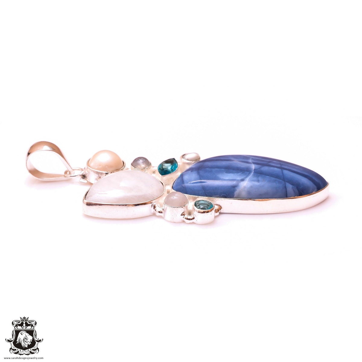 Owyhee Opal Moonstone Pearl Pendant & 3MM Italian Chain P9808
