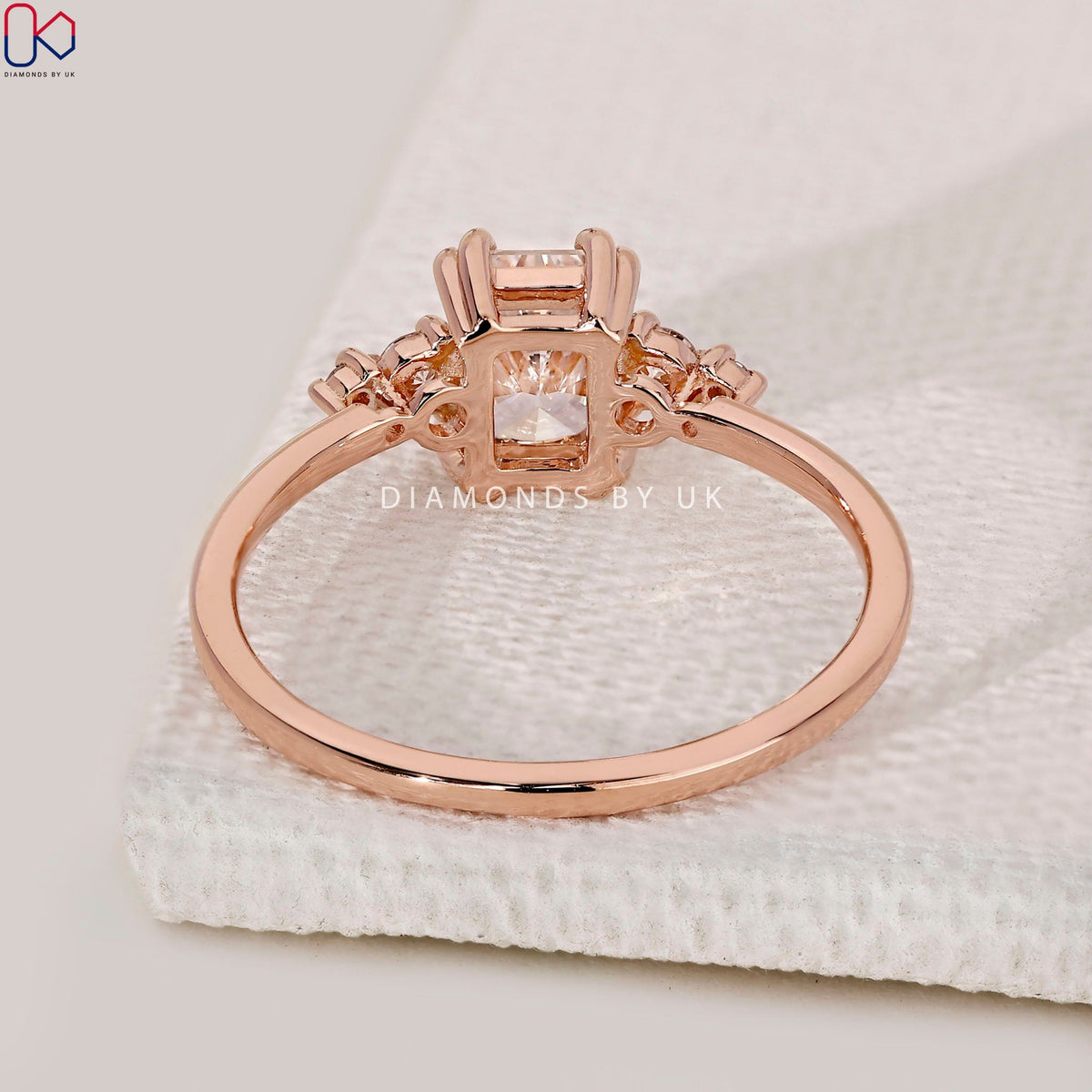 5 Stone Set Radiant Cut Diamond Engagement Ring