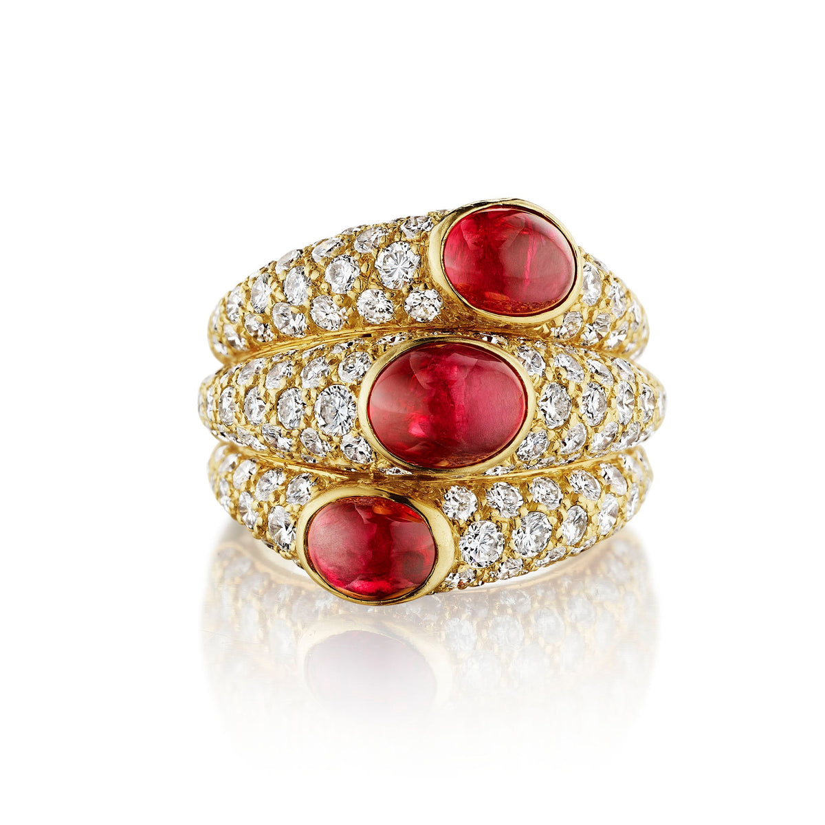 Cartier Paris Ruby  “Three Band” Ring