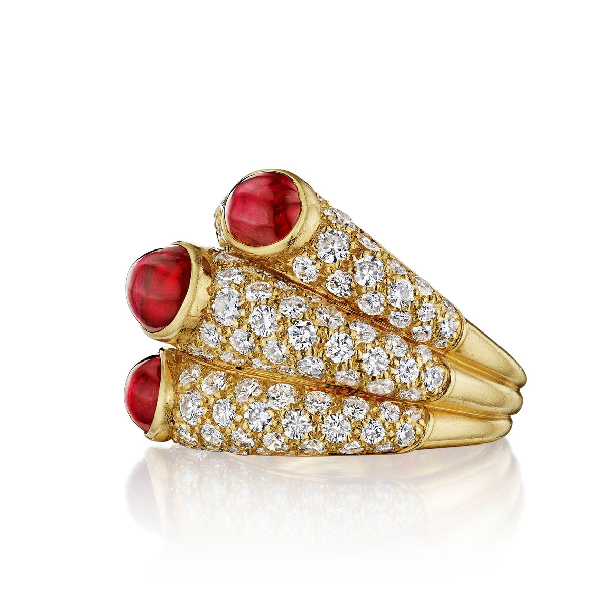 Cartier Paris Ruby  “Three Band” Ring