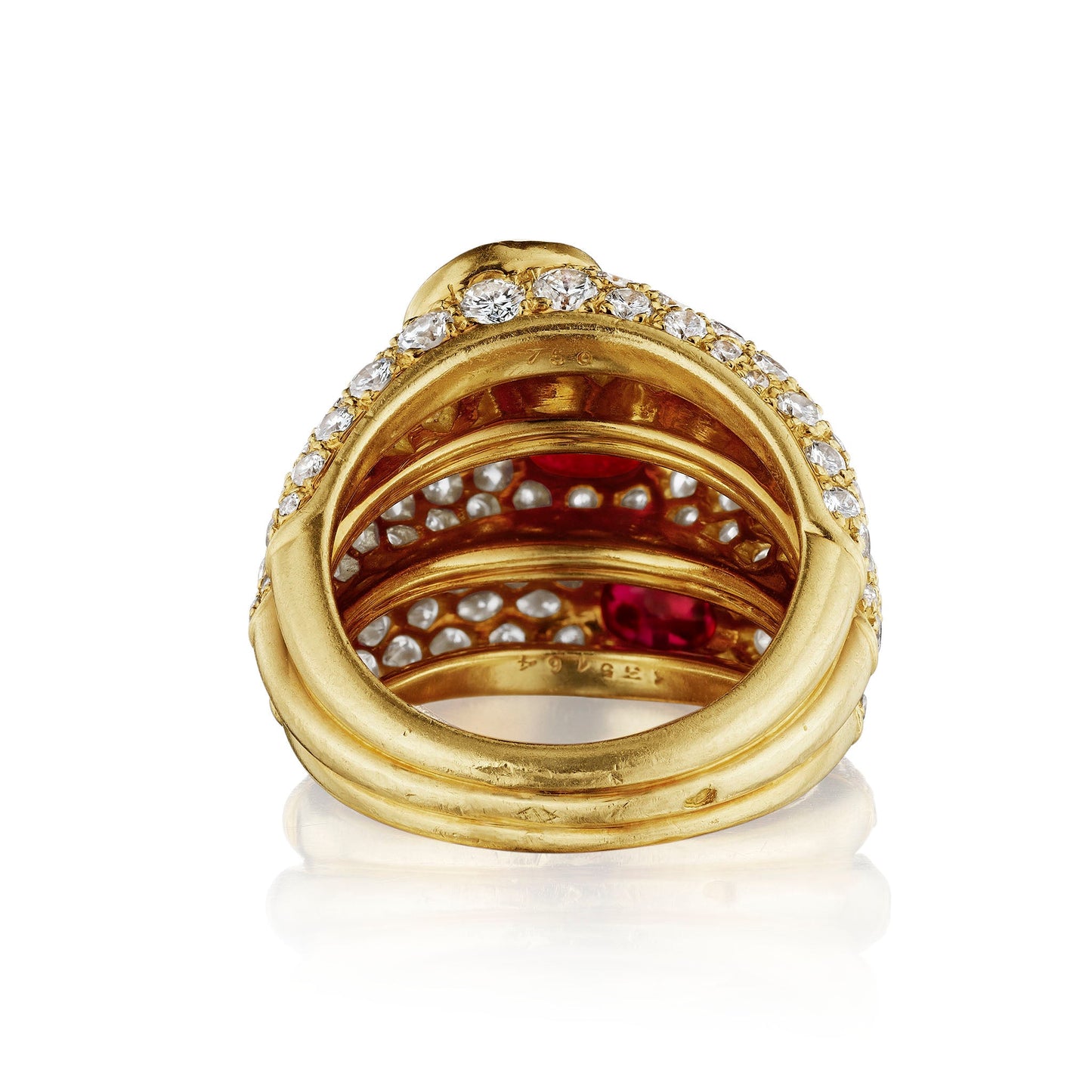 Cartier Paris Ruby  “Three Band” Ring