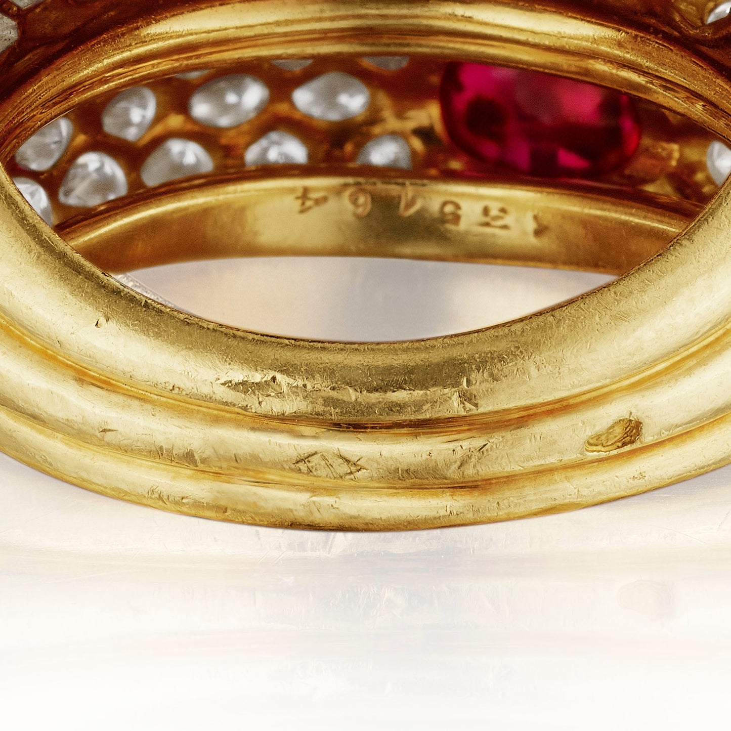 Cartier Paris Ruby  “Three Band” Ring