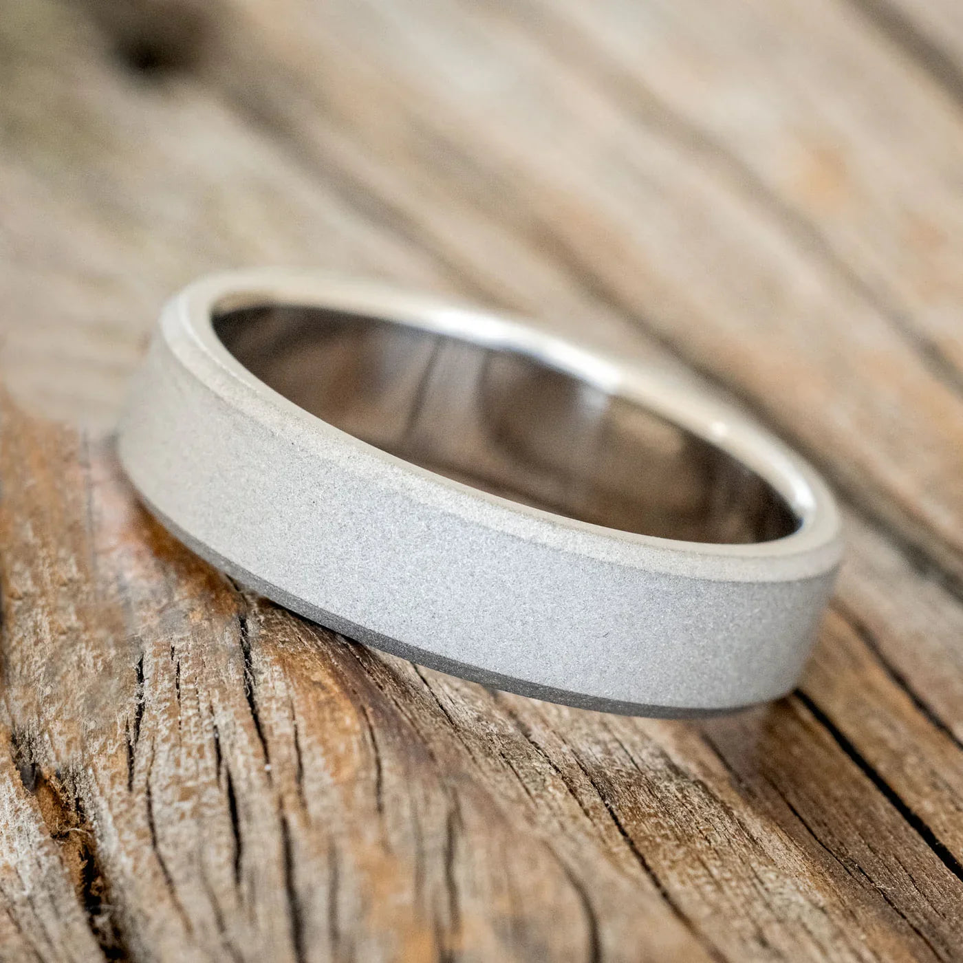 Sandblasted Wedding Band - Titanium (6mm) - Size 8 1/2