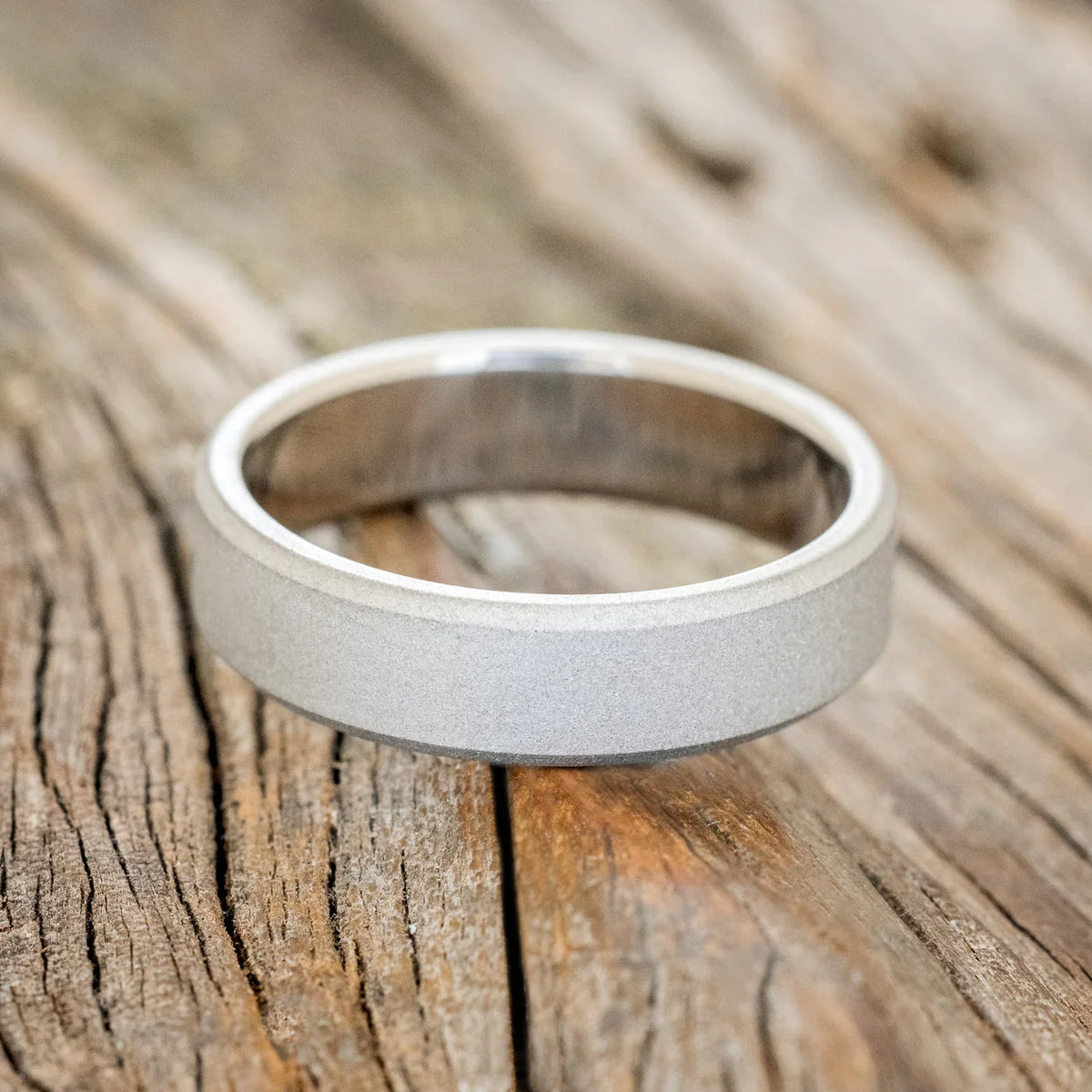 Sandblasted Wedding Band - Titanium (6mm) - Size 8 1/2