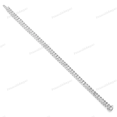Emerald Cut Moissanite Diamond Tennis Bracelet