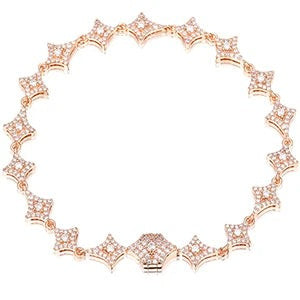 Iced Out Rose Gold Plating Moissanite Iced Out Star Bracelet