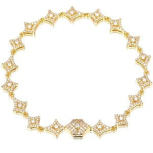 Iced Out Rose Gold Plating Moissanite Iced Out Star Bracelet