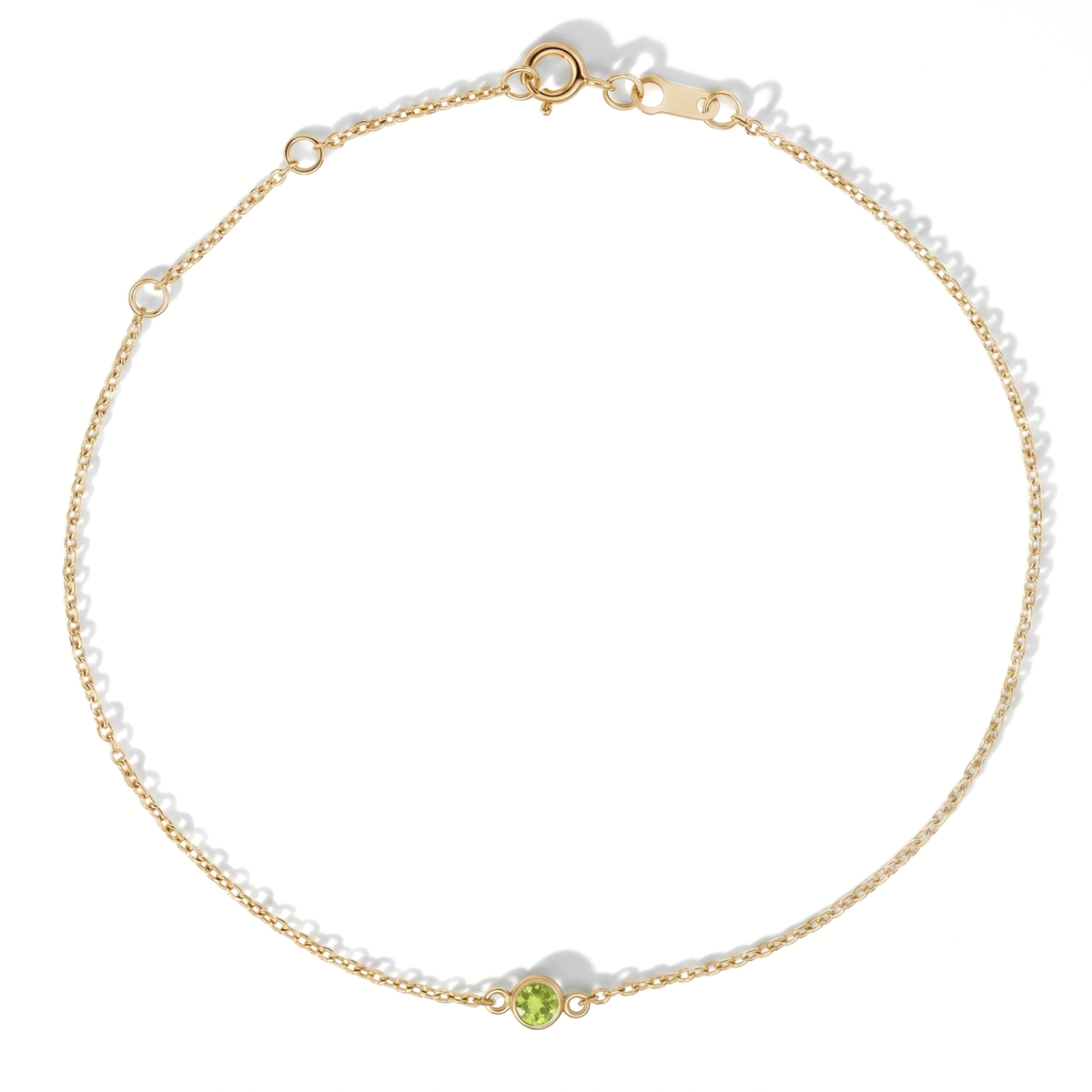 The Sol Bracelet | Natural Peridot | Cable Chain