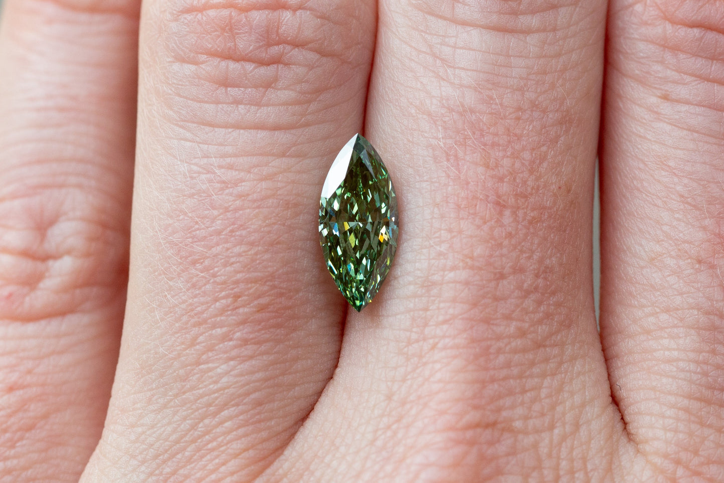 2.01ct Fancy Vivid Green Marquise Lab Diamond, VS1