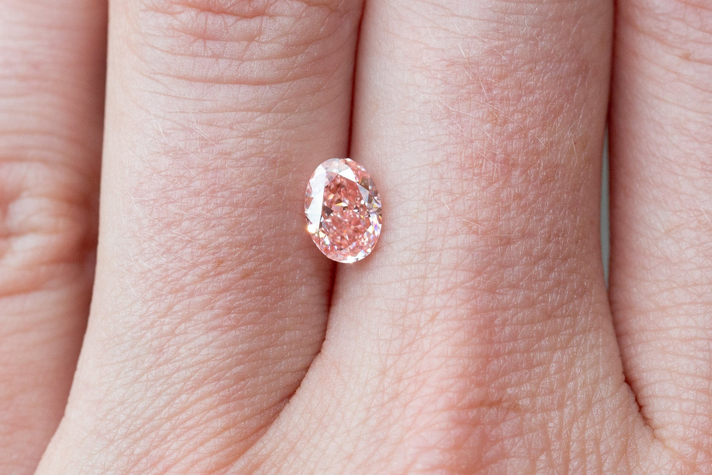 1.01ct Fancy Vivid Pink Oval Lab Diamond, SI1