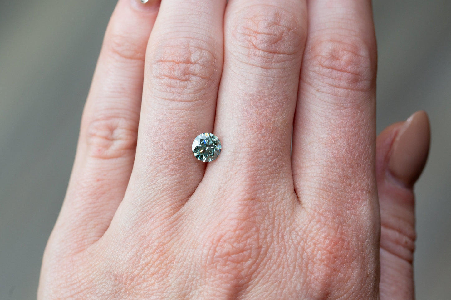 1.04ct Fancy Vivid Green Round Lab Diamond, VS1