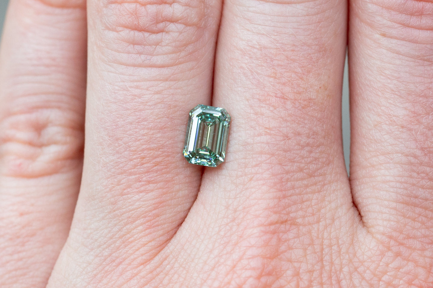 1.50ct Emerald Cut Fancy Vivid Green Lab Diamond, VVS2