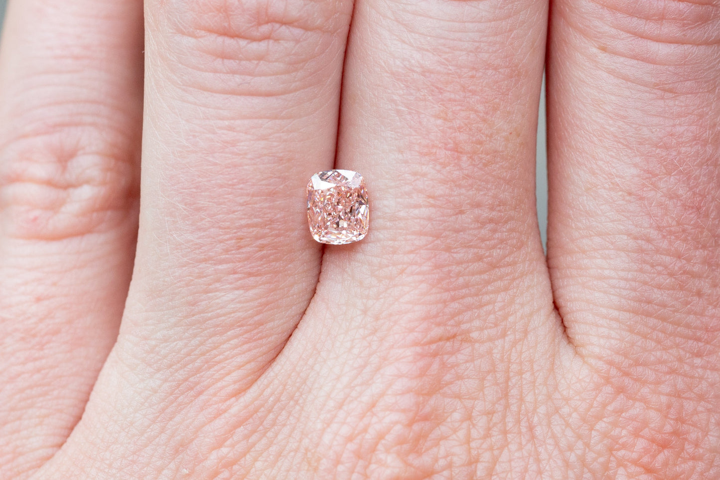 1.00ct Cushion Cut Fancy Intense Pink Lab Diamond, VS1