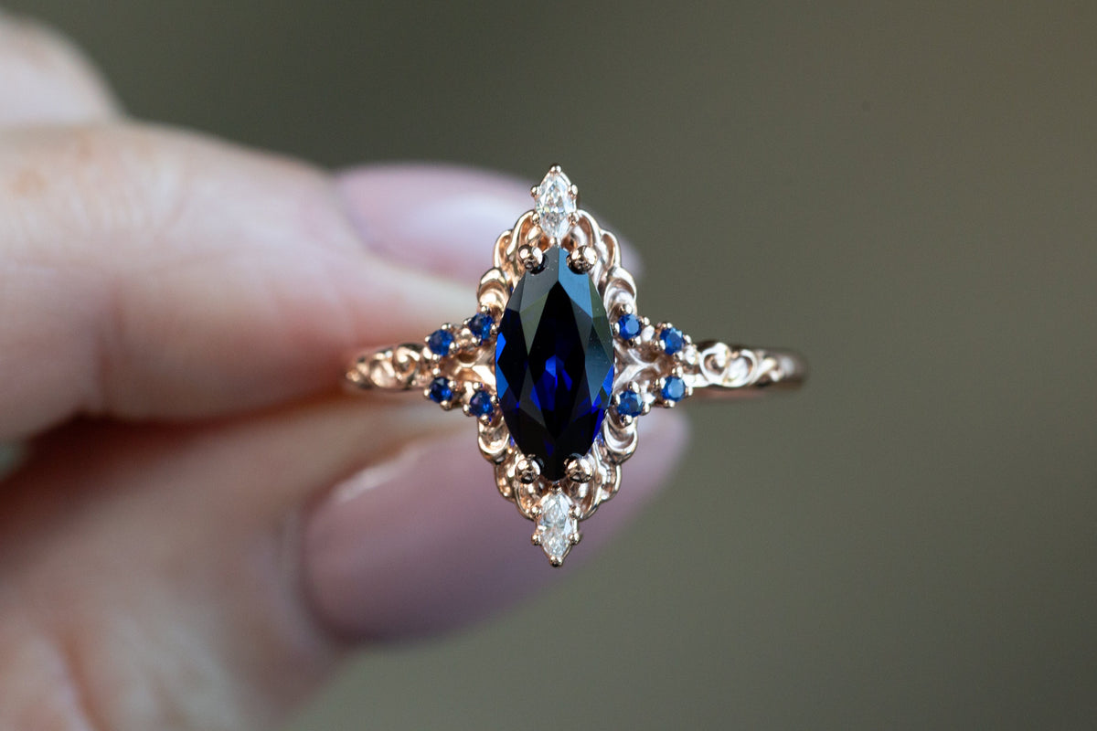 Ready to Ship- Size 7, 14k rose gold Aurora Halo