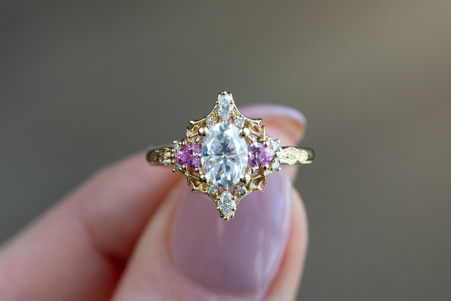 Ready to Ship- Size 4.75, 14k yellow gold Olenna