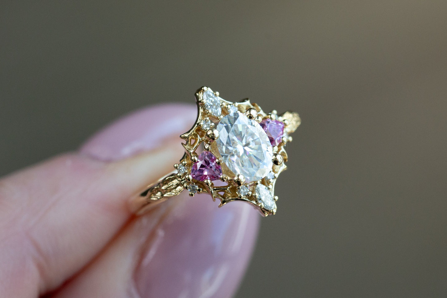 Ready to Ship- Size 4.75, 14k yellow gold Olenna