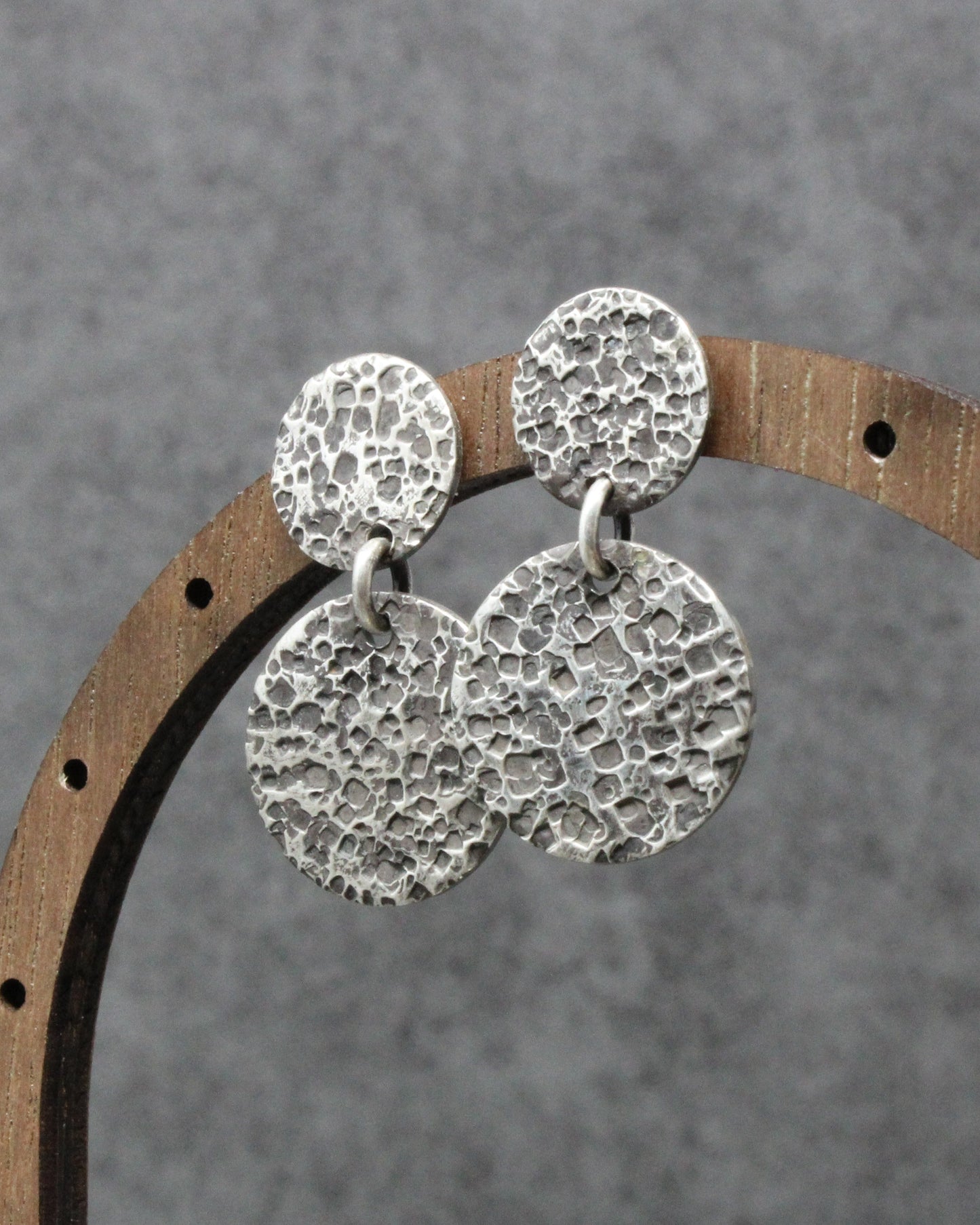 Textured Circles Earrings