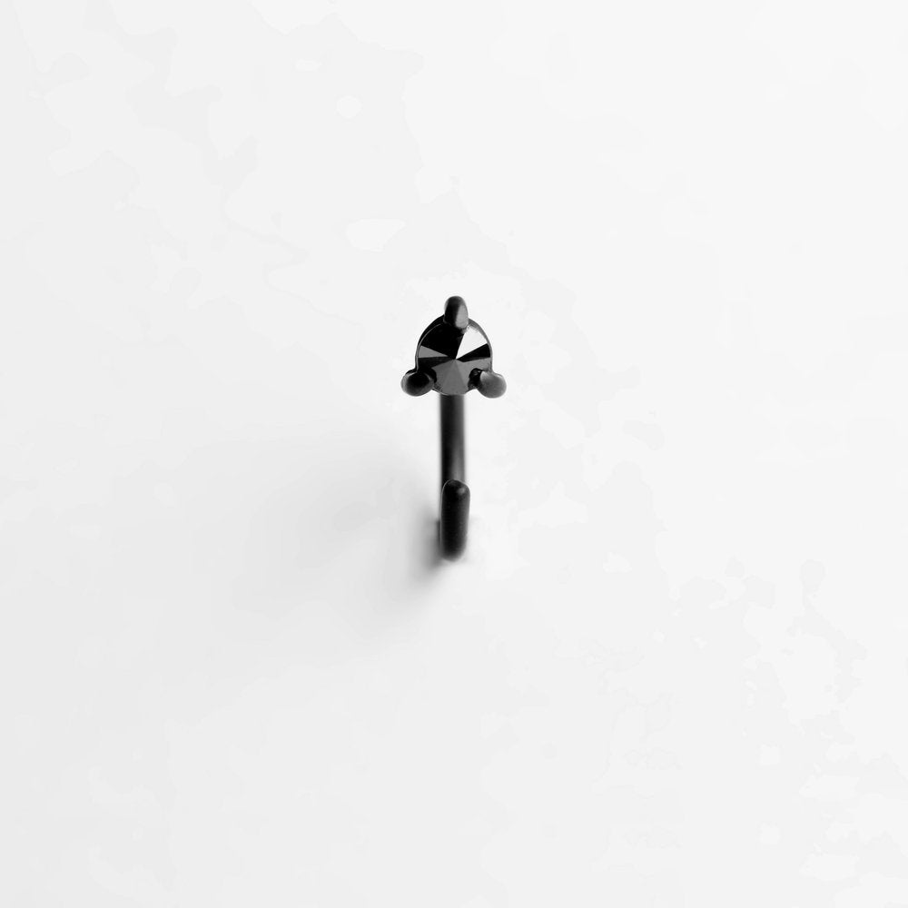 DIAMOND THORN OXIDIZED EARRING